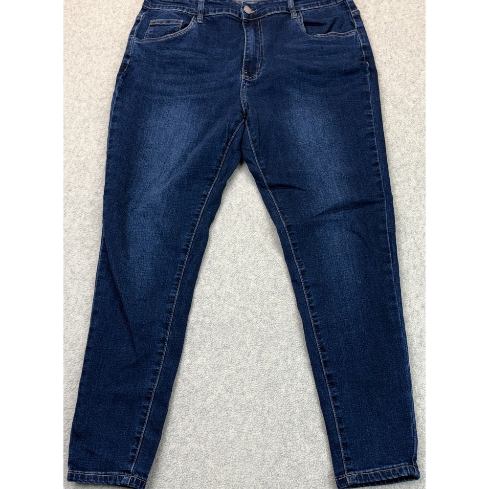 Coco + Carmen Womens Skinny Tapered Leg Jeans Blue Denim Stretch 5-Pocket XL